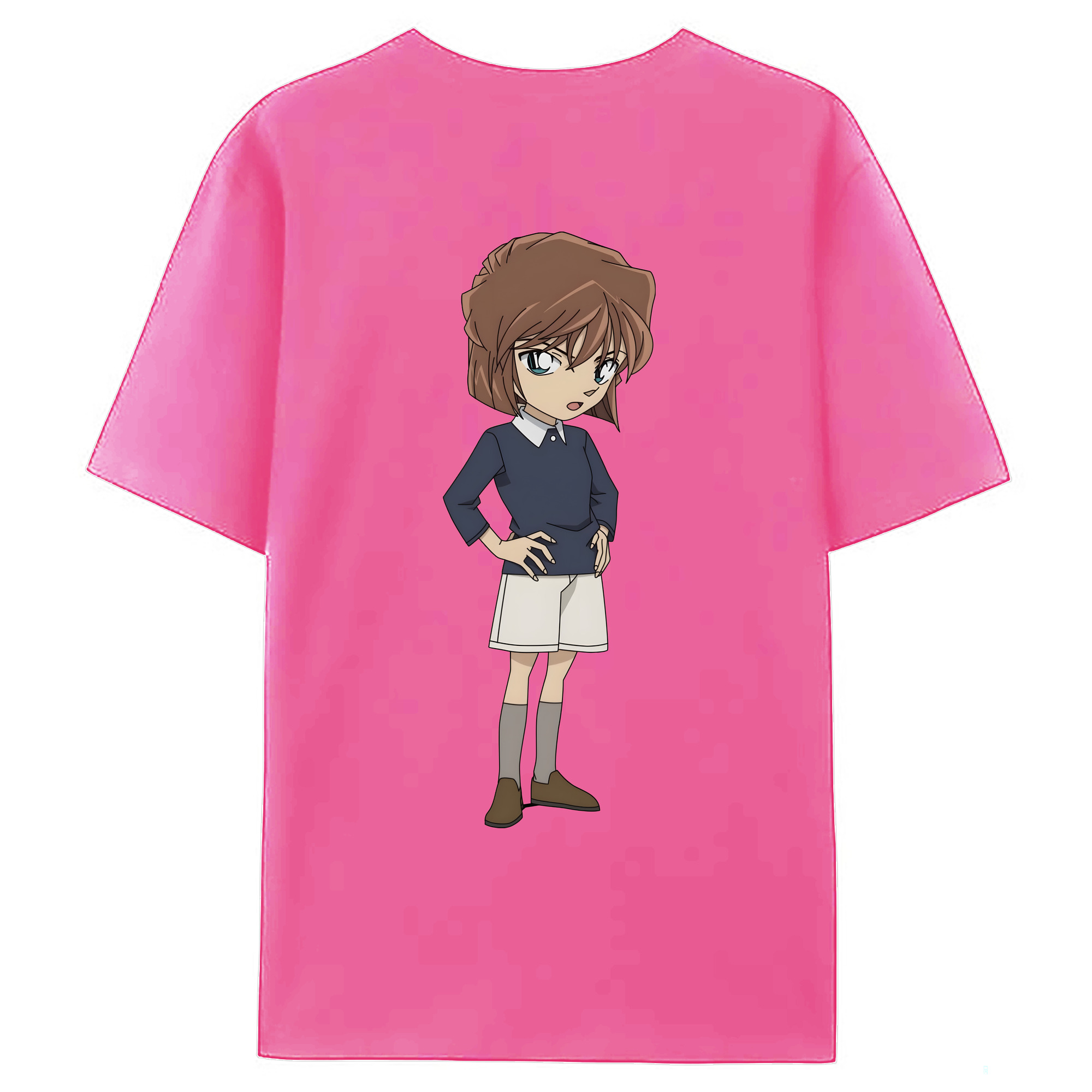 （画像用） 名探偵コナン 灰原 哀 はいばら あい Detective Conan Anita Hailey、Vi Graythorn Haibara Ai レディース半袖Tシャツ(バックプリント)